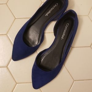 Dark blue flats